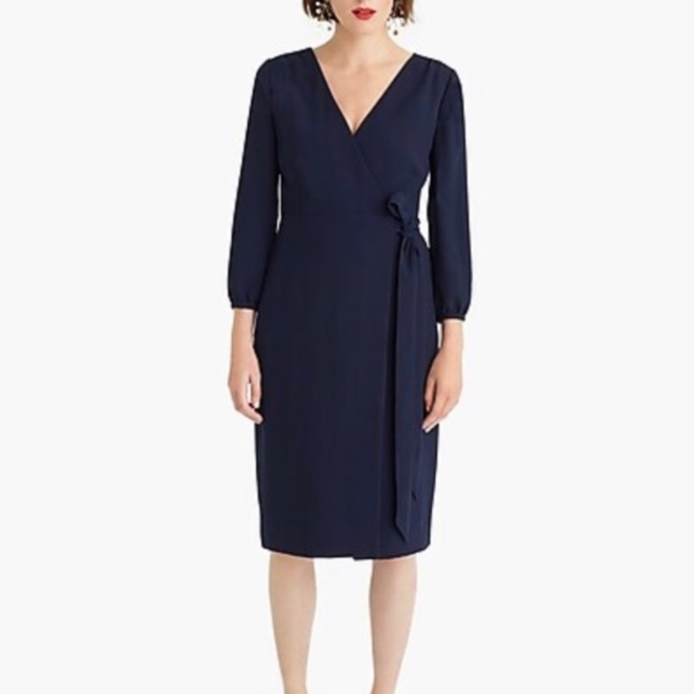 *Moving Sale* J. Crew navy wrap dress